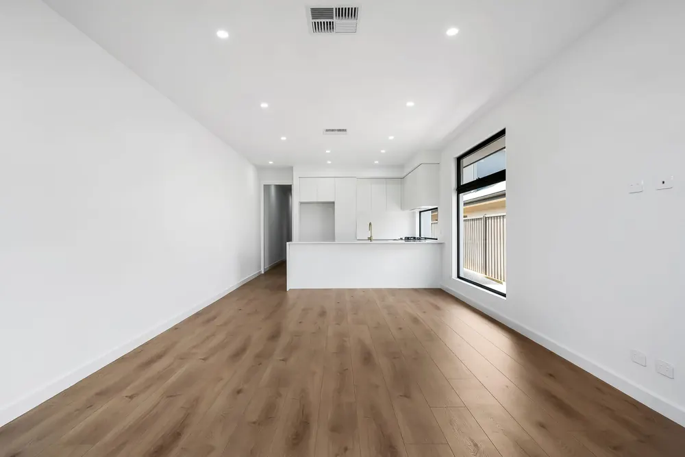Open-plan living and kitchen area in a modern Adelaide home